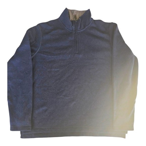Wrangler Authentics Men's 1/4 Zip Solid Pullover Sweater Blue Sz M New - Picture 1 of 12